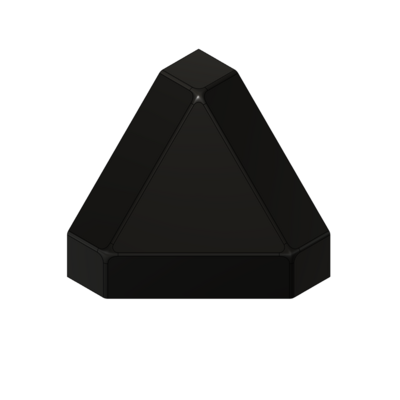 MODULAR SOLUTIONS PART<br>END CAP FOR 3-WAY BODY CONNECTION, ANGULAR, BLACK, USED WITH 40-010-1